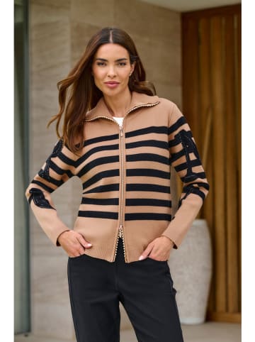 Heine Vest lichtbruin/zwart