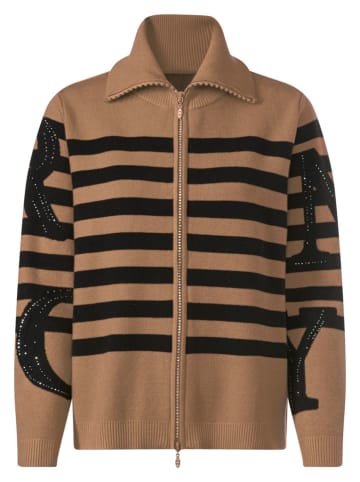 Heine Cardigan in Hellbraun/ Schwarz