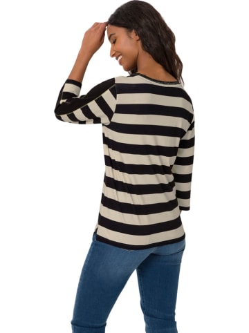 Heine Longsleeve in Schwarz/ Beige