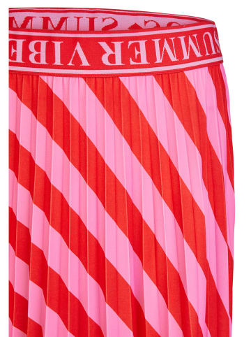 LCMT Le Comte Plisseerock in Rot/ Rosa