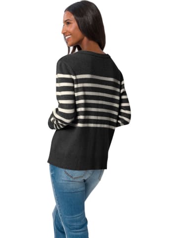 Heine Vest antraciet/wit