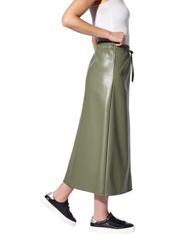 Heine Kunstleren rok kaki