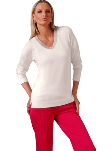 Heine Sweter w kolorze kremowym