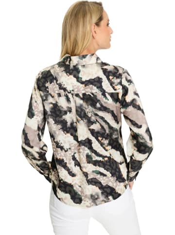 Heine Bluse in Beige/ Anthrazit