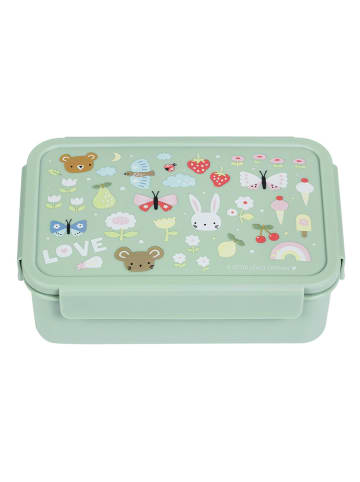 a little lovely company Pojemnik "Joy" w kolorze zielonym na lunch - 22 x 7 x 14,5 cm