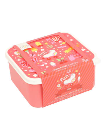 a little lovely company 4er-Set: Lunchboxen "Fun" in Rot