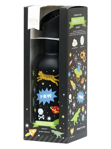 a little lovely company Bidon "Galaxy" w kolorze czarnym - 350 ml