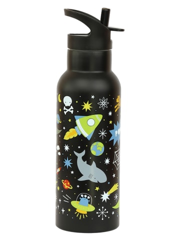 a little lovely company Drinkfles "Galaxy" zwart - 500 ml