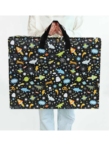 a little lovely company Aufbewahrungstasche "Galaxy" in Schwarz - (B)58 x (H)45 x (T)28 cm