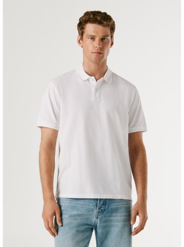 Pepe Jeans Koszulka polo "Oscar" w kolorze białym
