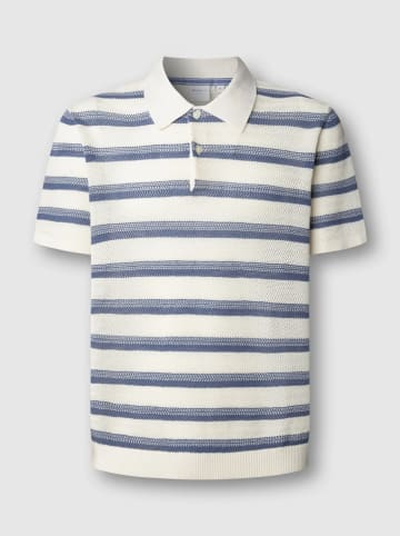 Pepe Jeans Poloshirt "Florian" in Dunkelblau/ Creme