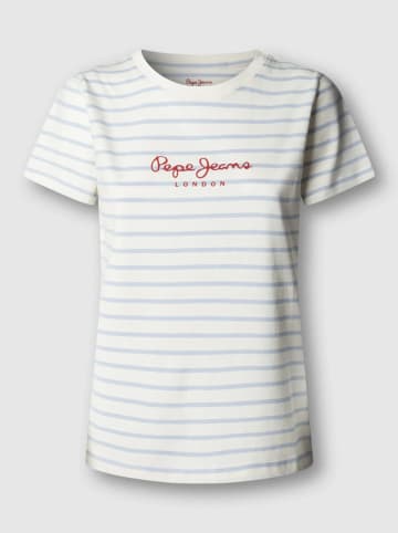 Pepe Jeans Koszulka "Mae" w kolorze biało-błękitnym