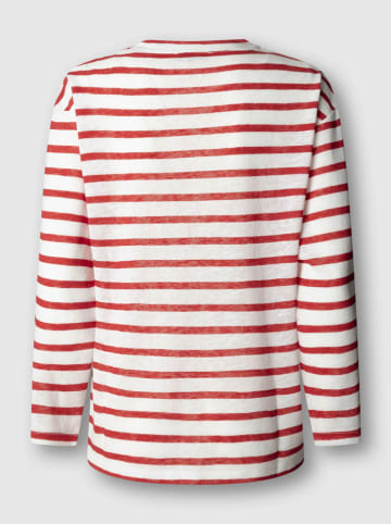 Pepe Jeans Longsleeves "Marlen" wit/rood