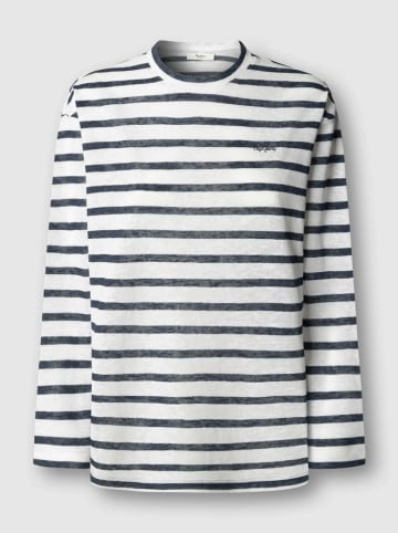 Pepe Jeans Longsleeves "Marlen" wit/zwart