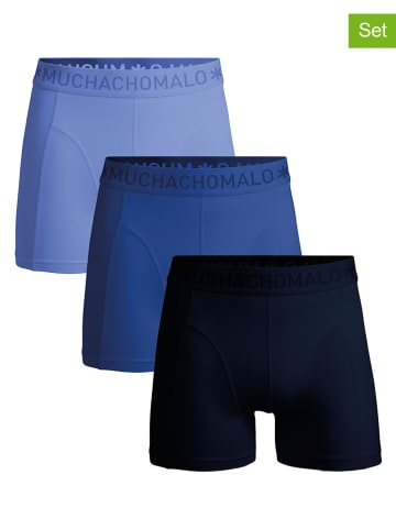 Muchachomalo 3-delige set: boxershorts zwart/blauw/lichtblauw