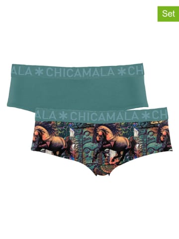 Muchachomalo 2er-Set: Pantys in Türkis/ Bunt