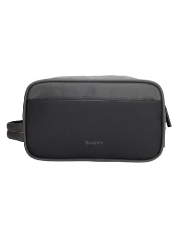 Beagles Cosmeticatas "Leon" grijs/zwart - (B)23 x (H)13 x (D)12 cm