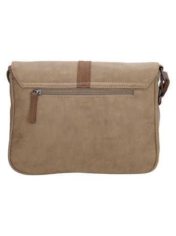 Beagles Leren schoudertas "Brunete" beige - (B)27 x (H)23 x (D)7 cm