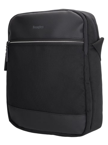 Beagles Umhängetasche "Leon" in Grau/ Schwarz - (B)21 x (H)27 x (T)9 cm