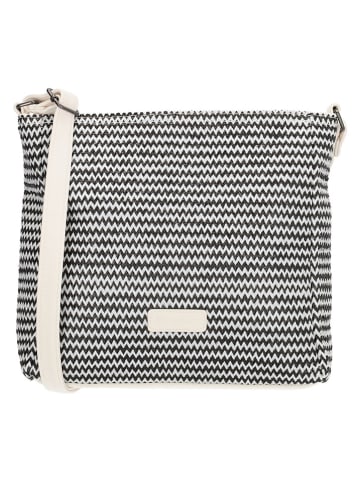 Beagles Umhängetasche "Formentera" in Creme/ Schwarz - (B)24 x (H)22 x (T)8 cm