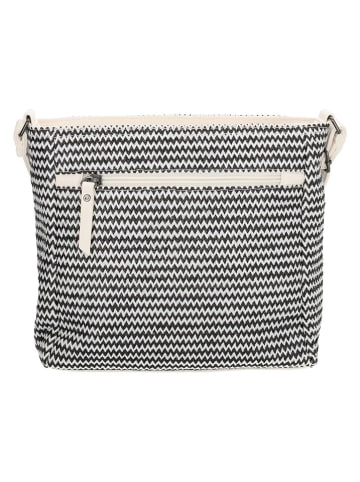 Beagles Schoudertas "Formentera" crème/zwart - (B)24 x (H)22 x (D)8 cm