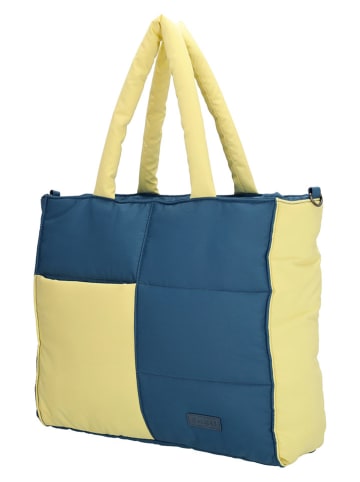 Beagles Torebka "Calvia Duo" w kolorze niebiesko-żółtym - 41 x 31 x 13 cm