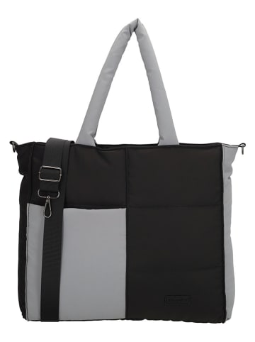 Beagles Shopper "Calvia Duo" in Schwarz/ Grau - (B)41 x (H)31 x (T)13 cm