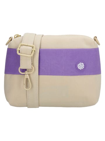 Beagles Schoudertas "Nova" beige/paars - (B)18 x (H)14 x (D)6,5 cm