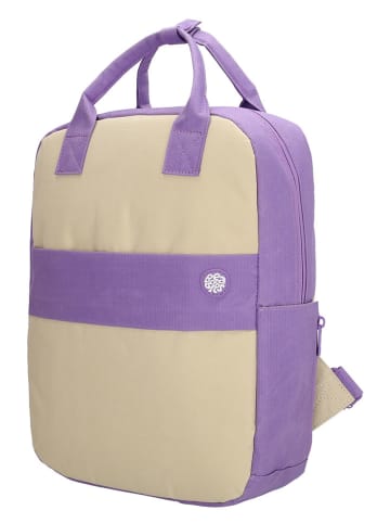 Beagles Rucksack "Nova" in Beige/ Lila - (B)27 x (H)37 x (T)10 cm