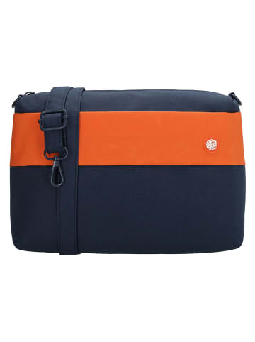Beagles Schoudertas "Nova" donkerblauw/oranje - (B)27 x (H)19 x (D)8,5 cm