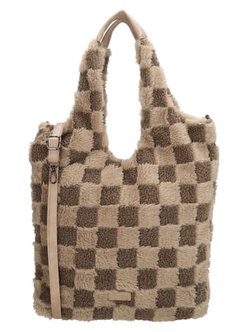 Beagles Shopper "Foz" lichtbruin/beige - (B)33,5 x (H)58 x (D)5 cm