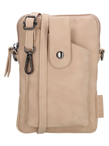 Beagles Leder-Handytasche "Lourenza" in Beige - (B)13 x (H)19 x (T)2 cm