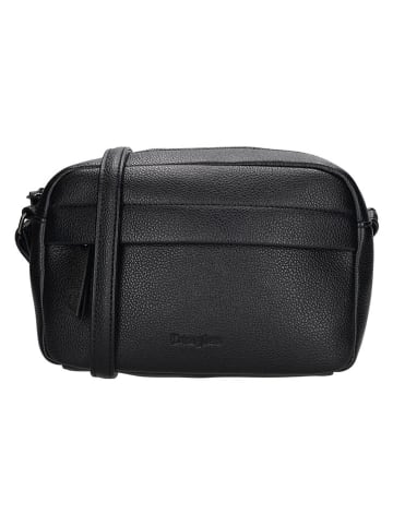 Beagles Leder-Umhängetasche "Tarragona" in Schwarz - (B)21 x (H)13,5 x (T)6 cm