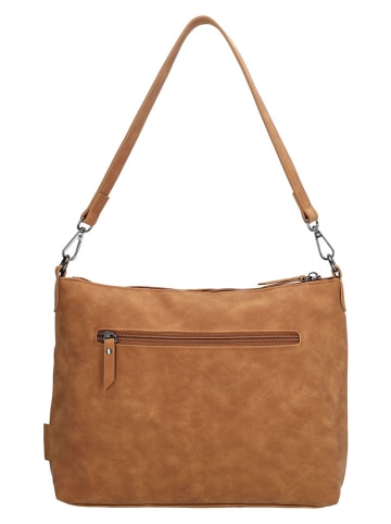 Beagles Leder-Schultertasche "Lourenza" in Hellbraun - (B)29 x (H)21,5 x (T)7,5 cm