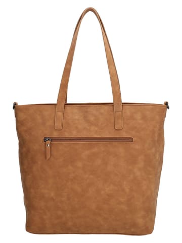 Beagles Skórzany shopper bag "Lourenza" w kolorze jasnobrązowym - 40,5 x 32 x 14,5 cm