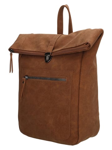 Beagles Leder-Rucksack "Cambrils" in Hellbraun - (B)22 x (H)31,5 x (T)11 cm