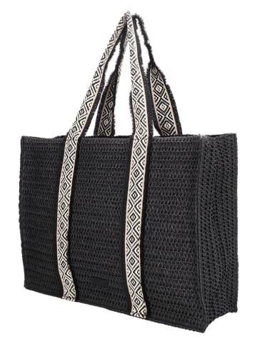 Beagles Shopper bag "Ibiza" w kolorze czarnym - 50 x 37 x 16 cm