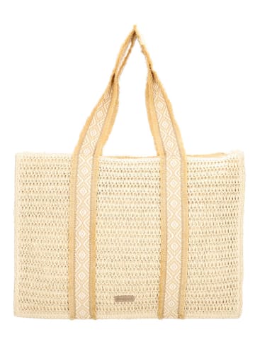 Beagles Shopper bag "Ibiza" w kolorze beżowym - 50 x 37 x 16 cm