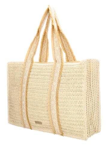 Beagles Shopper "Ibiza" in Beige - (B)50 x (H)37 x (T)16 cm