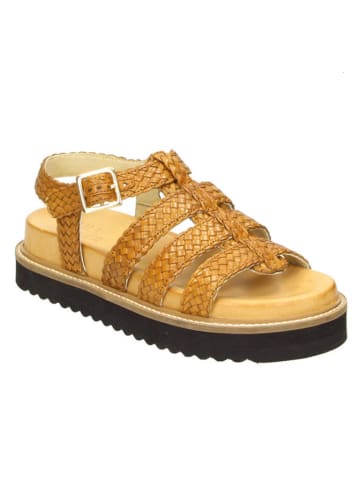 Bullboxer Leren sandalen cognackleurig