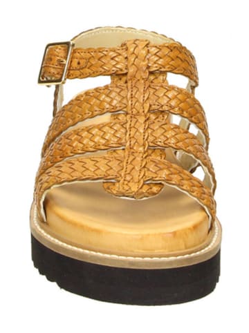 Bullboxer Leren sandalen cognackleurig