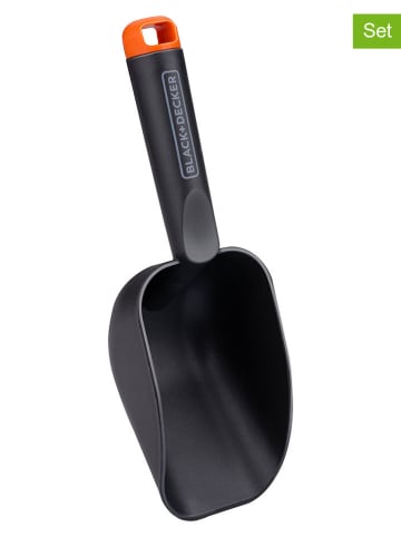 Black & Decker 2-delige set: tuinscheppen zwart