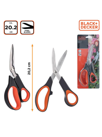 Black & Decker Nożyce w kolorze czarno-pomarańczowym do kwiatów
