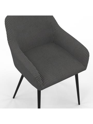 IDOMYA Factory 2er-Set: Esszimmerstühle "Jenny" in Anthrazit - (B)56 x (H)76 x (T)51 cm