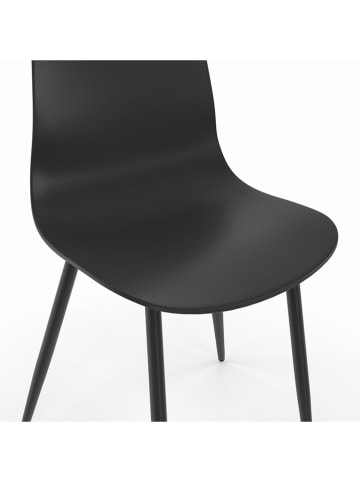 IDOMYA Factory 6-delige set: stoelen "Nala" zwart - (B)48 x (H)79 x (D)48 cm