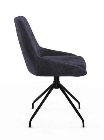 IDOMYA Factory 2-delige set: eetkamerstoelen "Olivia" antraciet - (B)47,5 x (H)79 x (D)54 cm