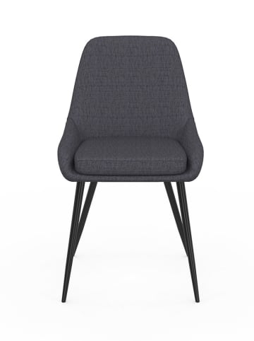 IDOMYA Factory 2-delige set: eetkamerstoelen "Ornella" antraciet - (B)47,5 x (H)79 x (D)54 cm