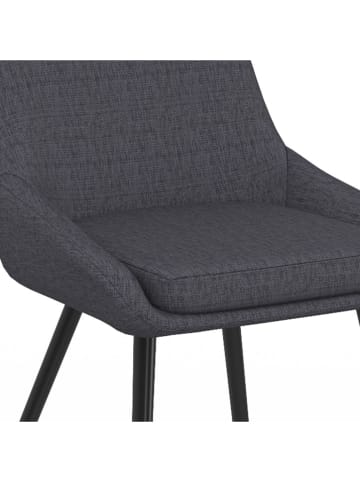 IDOMYA Factory 4er-Set: Stühle "Ornella" in Anthrazit/ Schwarz - (B)54 x (H)79 x (T)47,5 cm