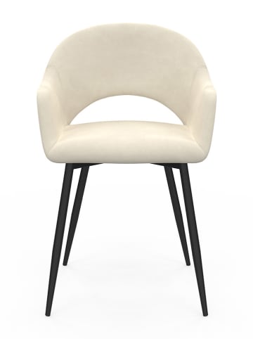 IDOMYA Factory 2-delige set: eetkamerstoelen "Rebecca" crème - (B)52 x (H)75 x (D)56 cm