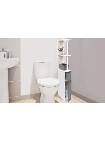 IDOMYA Essentials Badezimmerschrank in Weiß - (B)15,2 x (H)118 x (T)29,8 cm